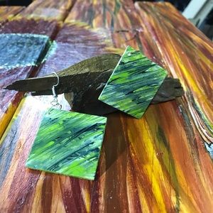 Hand Painted Abstract Earrings